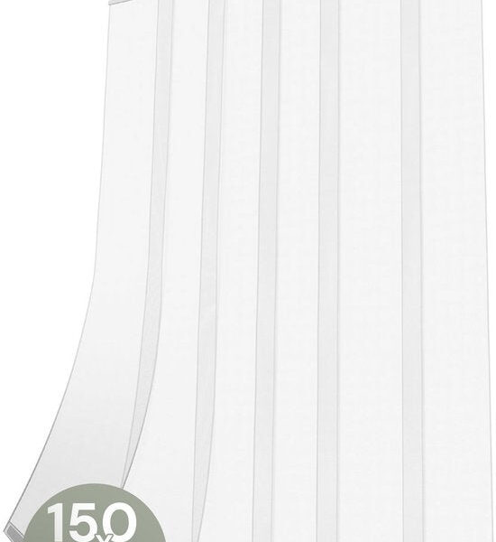 O'DADDY® Fliegengitter Lamellenvorhang - 150x260 cm - Türvorhang - Türtür - Verstellbares Design - Fiberglas - Türgitter Weiß Haus & Garten
