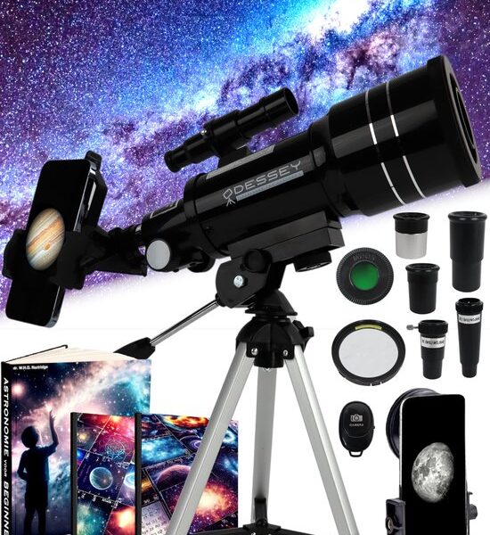 ODESSEY® Refraktor Teleskop für Kinder 150X Zoom - Tischteleskop - Stargazer - Kinderteleskop - Stargazer Teleskop Hobby & Sport