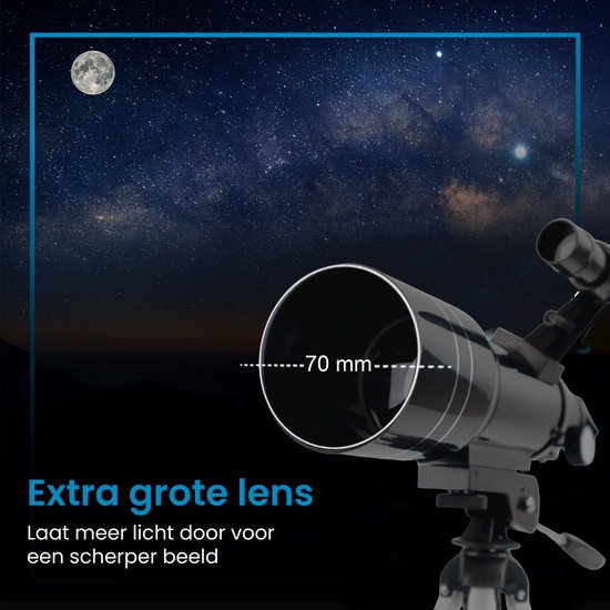 ODESSEY - Teleskop - Milchstraßen-Edition - Reflektor - bis zu 150x Zoom - Schwarz Vertaald
