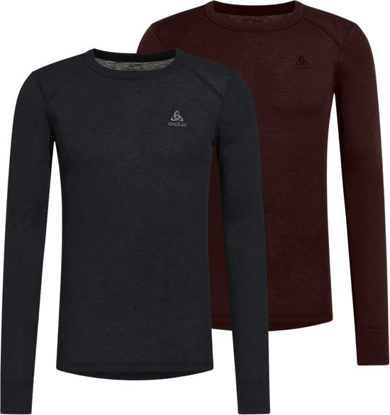 Odlo Active Warm Eco Basic Layer Langarmshirts Herren (2er-Pack) - Größe L Kleidung