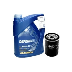 Ölfilter mit Mannol Defender 10W-40 5L Nissan Micra 2550