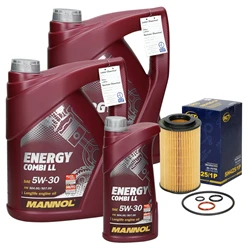 Ölwechselset mit Mannol Energy Combi LL 5W-30 11L