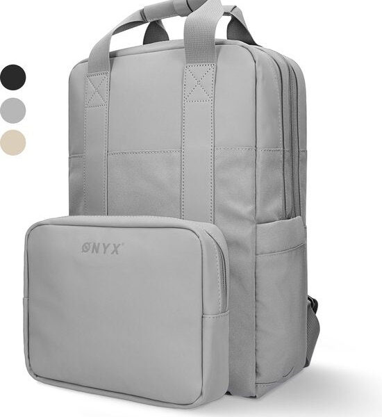 ONYX Rucksack 20L mit Laptop-Fach - Abnehmbare Organizer-Tasche - Damen und Herren - Laptop-Tasche - Schultasche - Rucksack - Grau Kleidung