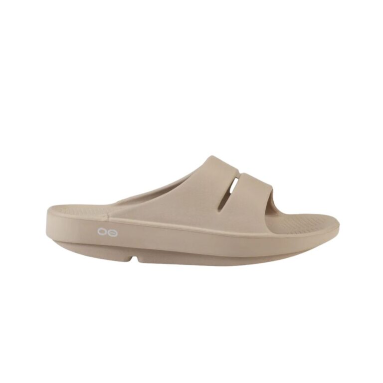 Oofos Recovery Ooahh Nomad Braune Unisex-Sandalen
