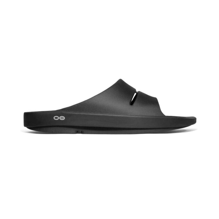 Oofos Recovery OOahh Schwarz Unisex Sandalen