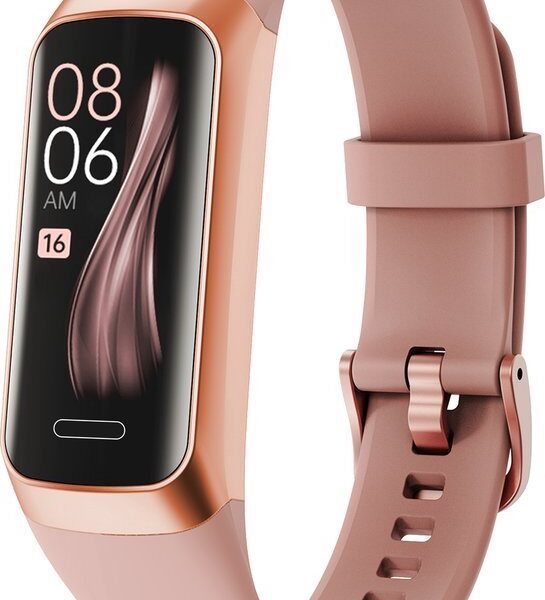 Otiume Activity Tracker HR mit Schrittzähler und Herzfrequenzmesser - Sportuhr - Smartwatch - schwarz für Frauen