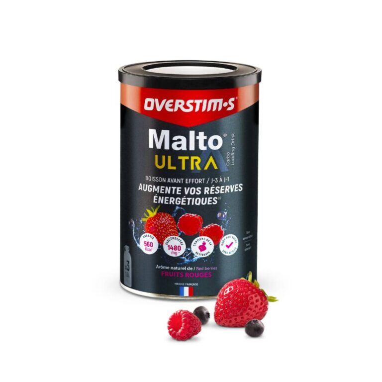 Overstims Malto Ultra 450g Energiegetränk Rote Früchte Ernährung