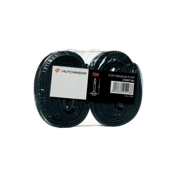 Pack 2 Hutchinson 25-700X20 Ventil Presta 48mm Kammern Radfahren