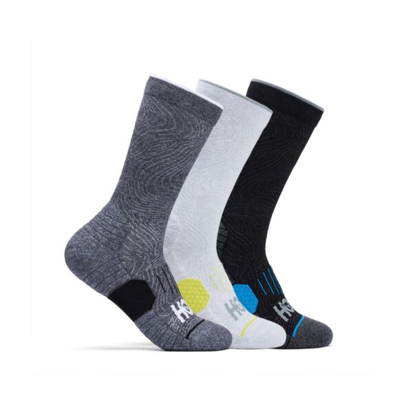 Pack Hoka 3 Socken Schwarz Grau Weiß
