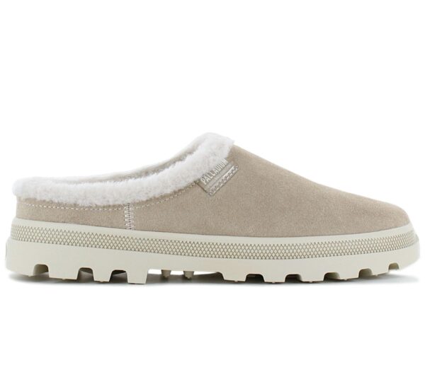 PALLADIUM Palladune Mule Warm - Slipper Hausschuhe Leder Beige 74337-271-M