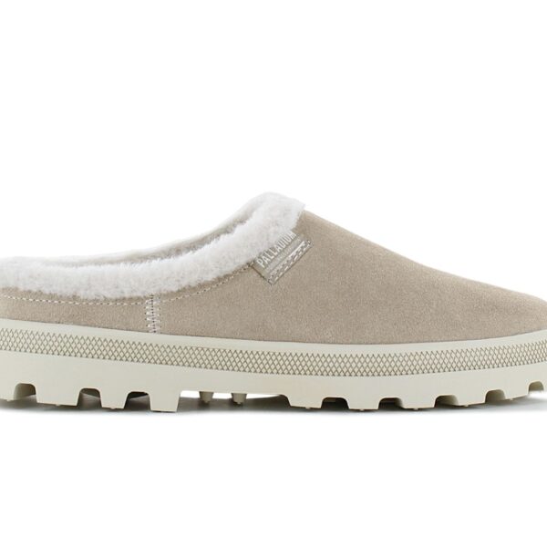 PALLADIUM Palladune Mule Warm - Slipper Hausschuhe Leder Beige 74337-271-M