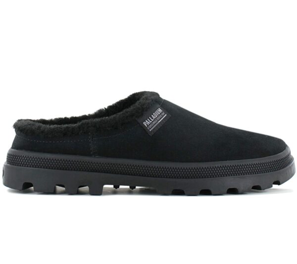 PALLADIUM Palladune Mule Warm - Slipper Hausschuhe Leder Schwarz 74337-008-M