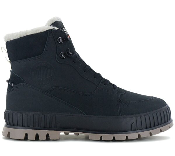 PALLADIUM PallaShock Warm WP Waterproof - Herren Winter Stiefel Gefüttert Boots Leder Schwarz 74351-008-M