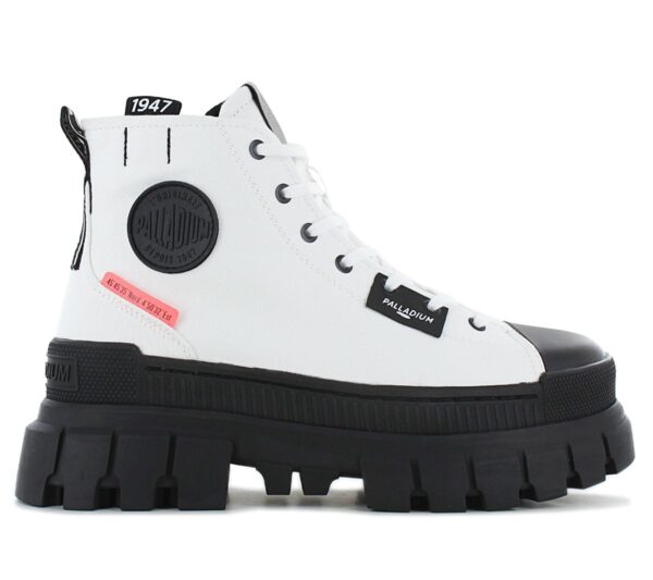 PALLADIUM Revolt HI TX - Damen Plateau Stiefel Boots Weiß 97242-116-M