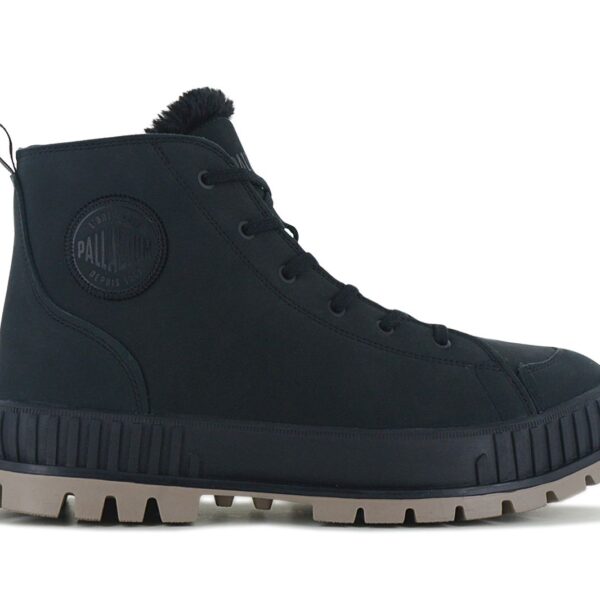 PALLADIUM Shock Leather ZIP Warm - Herren Winter Stiefel Gefüttert Boots Leder Schwarz 74439-008-M