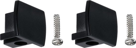 Paulmann URail Endkappen - 2er-Pack - Schwarz matt - Schienensystem Wohnen & Kochen