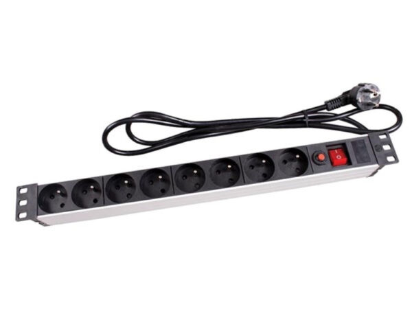 Perel 8-fach Buchse - Pin Erde - für 19" Rack Werkzeuge