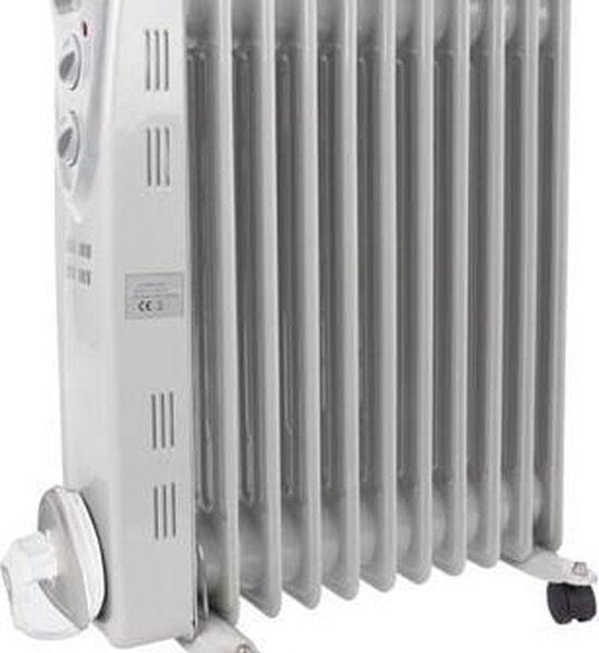 Perel Oil Heizkörper - Heizkörper auf Rädern - 2500 Watt - 3 Heizstufen Wohnen & Kochen