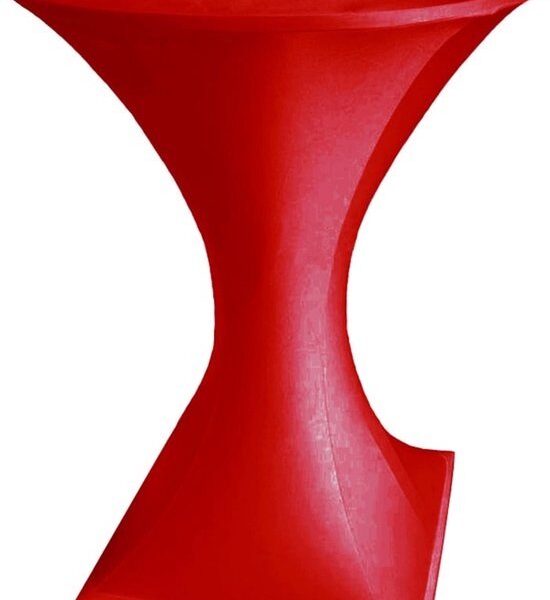 Perel - Tischschürze Stehtisch - Tischdecke Bartisch - Mit Extra Bezug - ∅80-85 x 110 - Rotcm Wohnen & Kochen