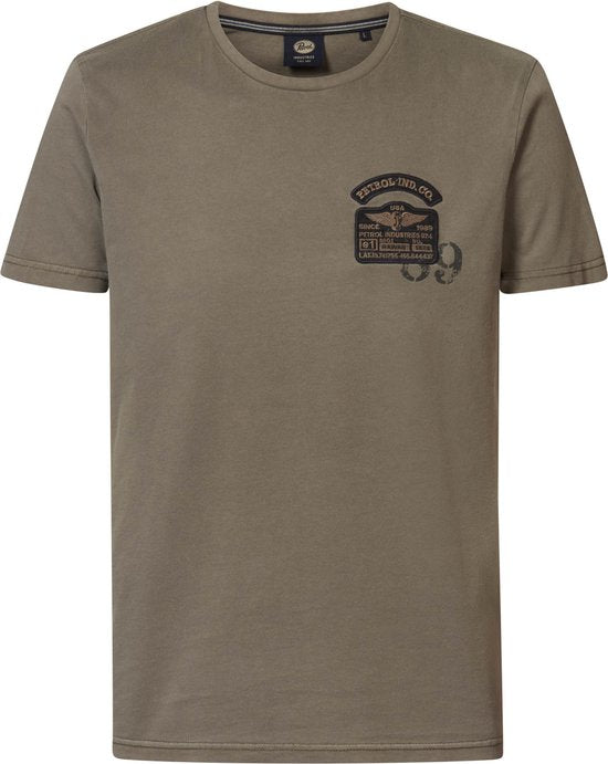 Petrol Industries - Herren Artwork T-shirt Palmetto - Braun - Größe S Kleidung
