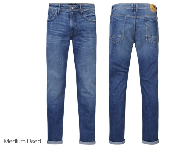 PETROL SANTIAGO Herren Jeans W33 L32 - Straight Fit - Mittelgrau Kleidung