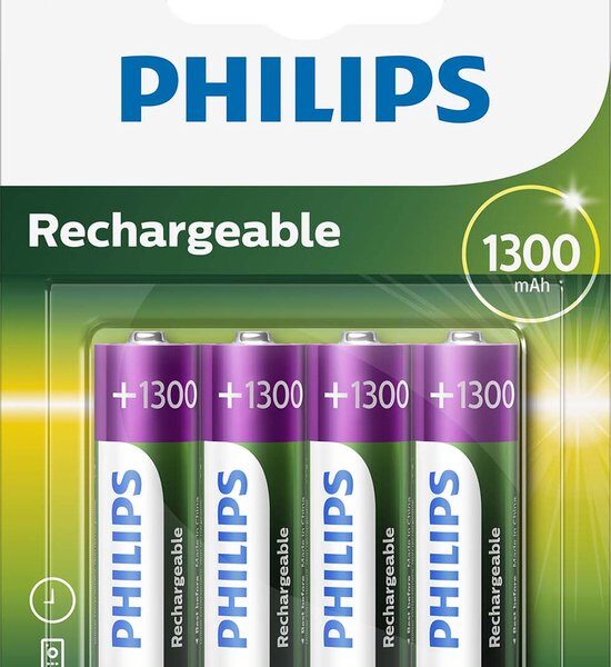 Philips AA-Akkus - 4 Stück - 1300 mAh Elektronik