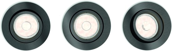 Philips Donegal Einbaustrahler - 3-Licht - grau - rund Wohnen & Kochen