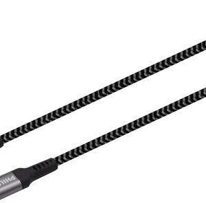 Philips USB-Kabel 3.0 - USB-C zu Lightning - Länge: 2 Meter - Premium-Nylon - Schwarz Elektronik