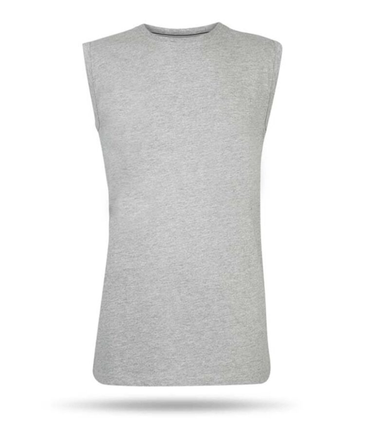 Pierre Cardin T-Shirt ohne Ärmel - Hellgrau - Groß Kleidung