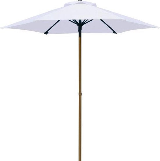 PimXL Sonnenschirm - Ã˜200cm - Weiß Haus & Garten