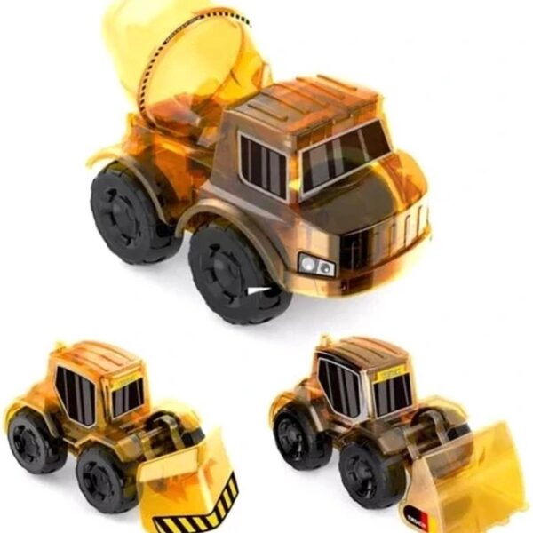 Playos Technisches Spielzeug - 3 Baufahrzeuge - 14 x 12