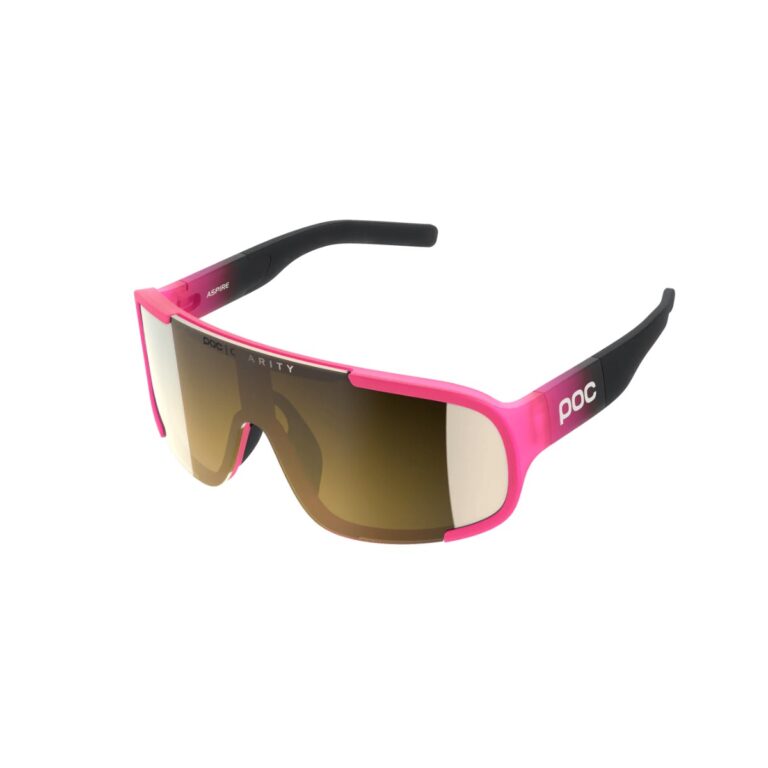 POC Aspire Rosa Sonnenbrille mit goldenen Gläsern Fahrradbrillen