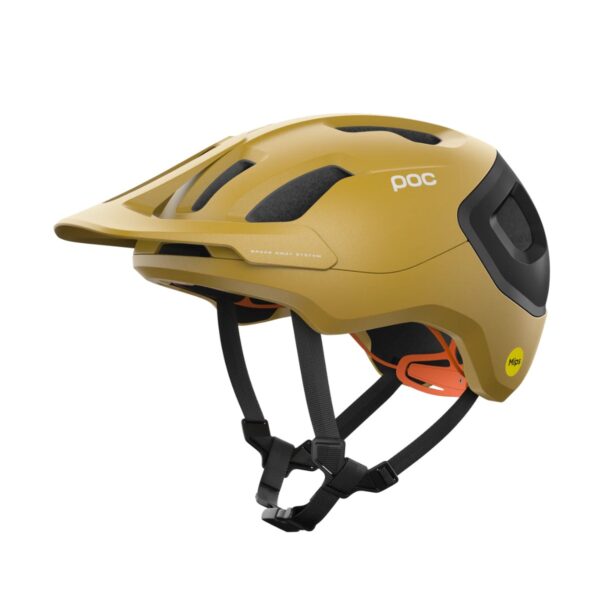 POC Axion Race MIPS Helm Dunkelgelb Matt