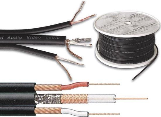 Professionelles Audio-/Videokabel (75 Ohm + 2 X Audio)