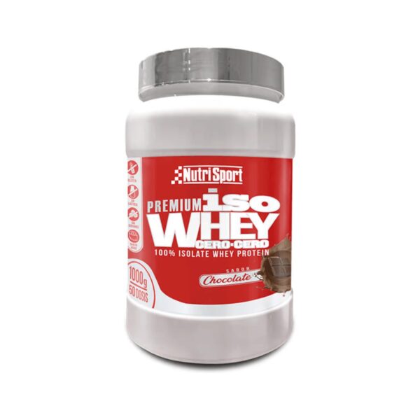 Protein Nutrisport Iso Whey Cero Cero 1KG Schokolade Ernährung