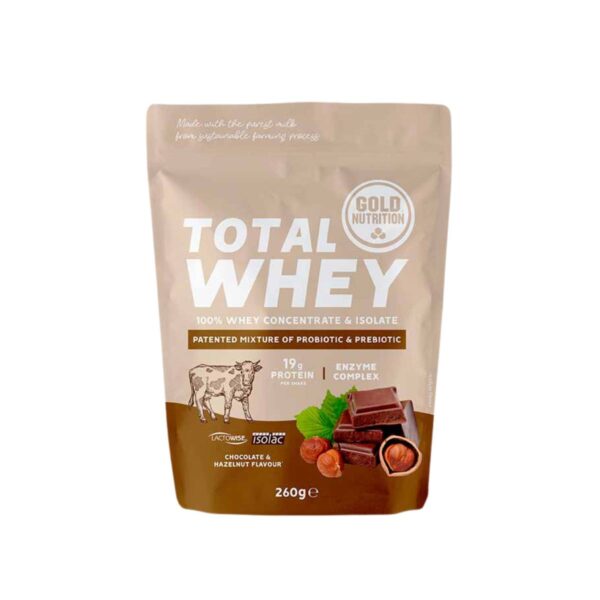 Proteinpulver GoldNutrition Total Whey Schokolade und Haselnuss 260g Ernährung