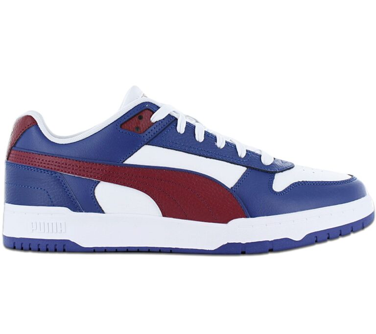 Puma Rebound RBD GAME Low - Herren Schuhe Leder Blau-Weiß 386373-15 Sneaker