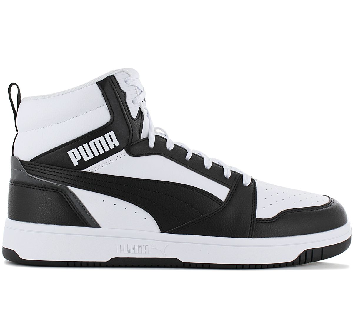 Puma Rebound V6 Mid - Herren Basketball Schuhe Weiß-Schwarz 392326-01 Sneaker Puma Rebound V6 Mid - Herren Basketball Schuhe Weiß-Schwarz 392326-01 Sneaker