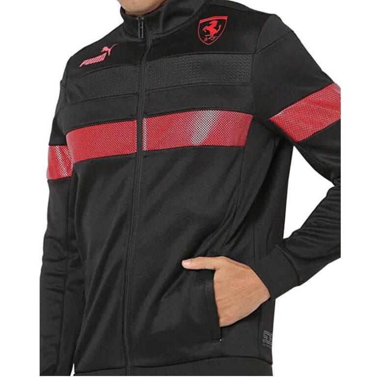 Puma Scuderia Ferrari Metal Energy Race Jacke - Herren Trainingsjacke Schwarz 536414-01 Jacken & Pullover