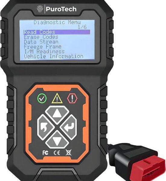 PuroTech OBD2 Scanner - OBD - Diagnoserechner - Fehlerbeseitigung - Auslesegeräte - Autozubehör - Autoauslese - Diagnosegeräte für Autos - Motorschaden - Niederländisches Handbuch Auto & Fahrrad