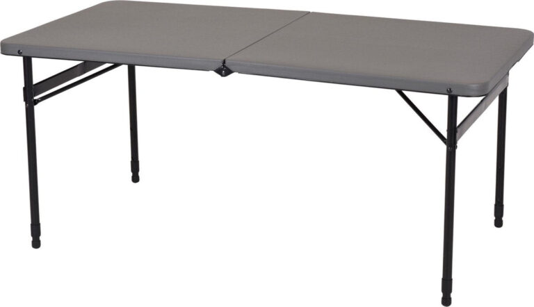 Redcliffs Stahl-Camping-Tisch - 122 x 61 cm - Dunkelgrau Wohnen & Kochen