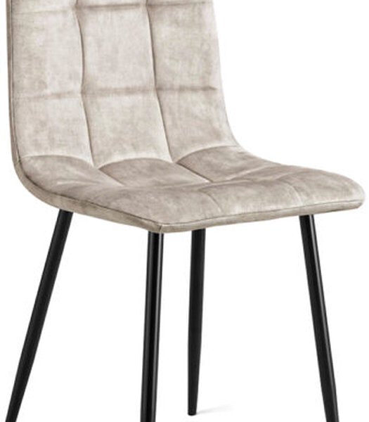 Refurna - Samt-Esszimmerstuhl Yerevan - Taupe - 2er-Set Wohnen & Kochen