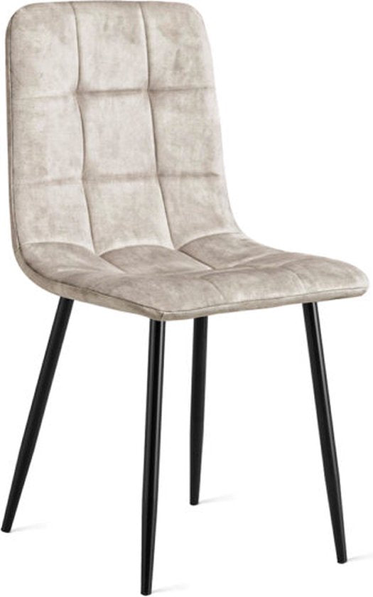 Refurna - Samt-Esszimmerstuhl Yerevan - Taupe - 2er-Set Wohnen & Kochen