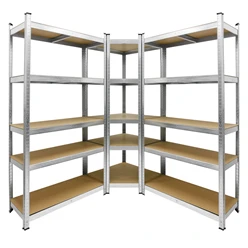 Regalsystem 3er Set belastbar bis 750 kg aus Holz und Metall 5833