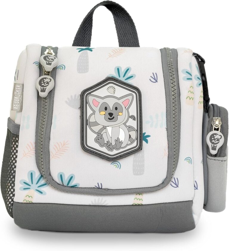 REISERACKER Kulturbeutel für Kinder - anthrazit - 9 x 21 x 18 cm Hobby & Sport