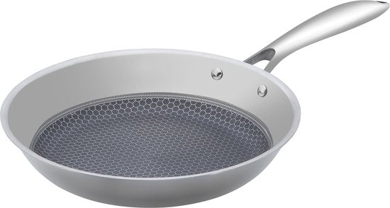 Resto Altair Bratpfanne - Ø26 cm - Dreischicht-Edelstahl - Wabenförmige Antihaftbeschichtung - Induktion - Backofenfest Wohnen & Kochen