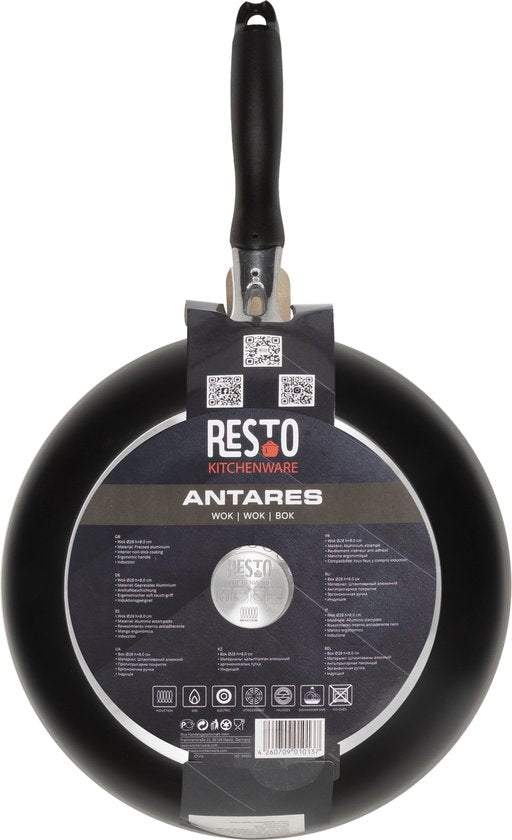 Resto Antares Wokpfanne - Ø28 cm - Antihaftbeschichtung - Induktion Wohnen & Kochen