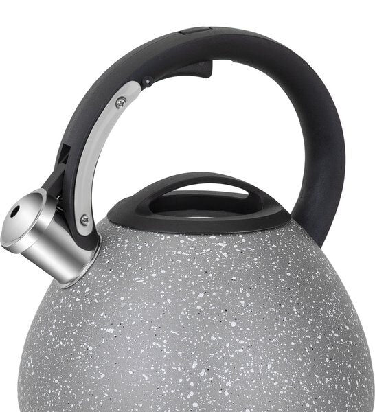 Resto Lyra Pfeifkessel Wasserkocher - 2.7L - Teekessel - Edelstahl - Induktion - Grau marmoriert Wohnen & Kochen