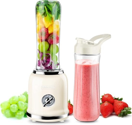 Retro-Mixer - Mixer zum Mitnehmen - Smoothie-Maker - Inklusive zwei Flaschen Wohnen & Kochen