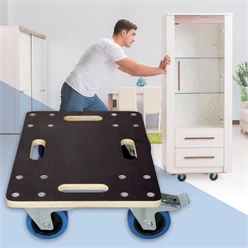 Rollbrett Möbelroller 35 x 50 cm aus Multiplex mit Feststellbremsen Traglast 800 kg 126